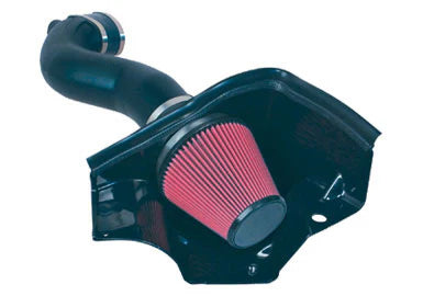 Introducing our cold air intake kit, featuring a striking red cone filter and sleek black curved duct, meticulously engineered to enhance engine performance. Perfectly compatible with the Roush Mustang GT, it’s designed for optimized airflow to elevate your driving experience.