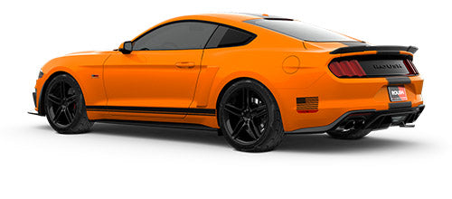 2018 Ford Mustang: Custom-Painted Orange + Black Engine Cover